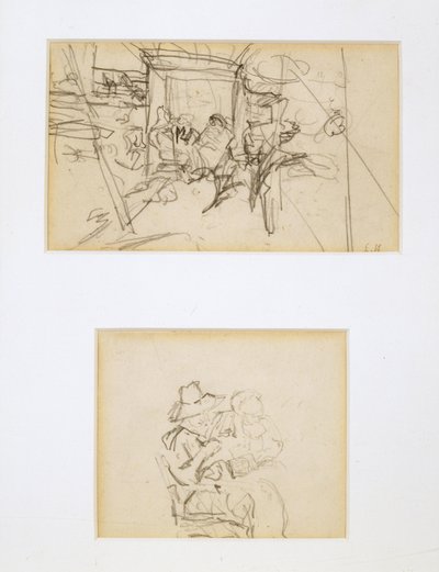 Dos estudios para La Tienda de Edouard Vuillard