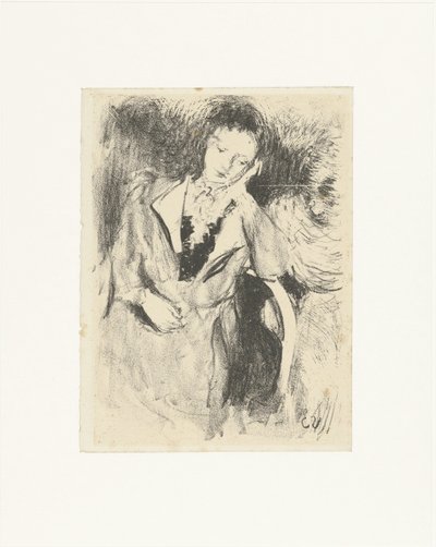 mujer sentada en una silla Jeune femme accoudée de Edouard Vuillard