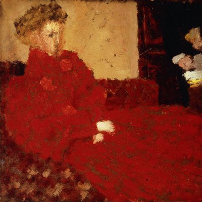 Mujer de rojo sentada, c.1892 de Edouard Vuillard