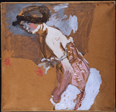 Mujer en un Corsé Rojo de Edouard Vuillard