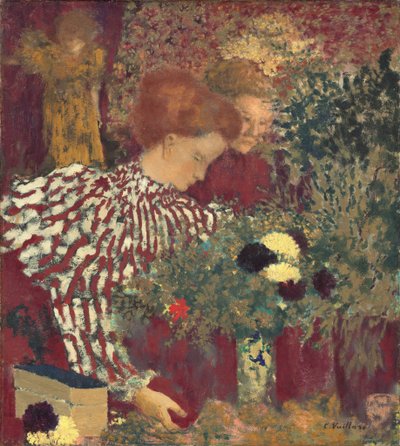 Mujer con Vestido a Rayas de Edouard Vuillard