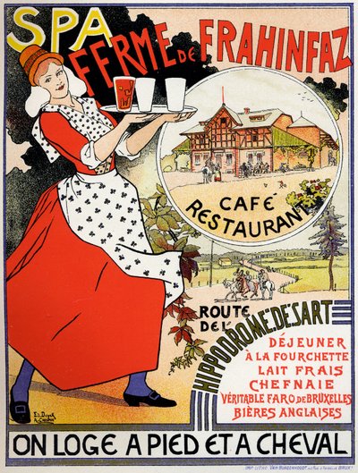 Anuncio de la granja Cafe Frahinfaz, c. 1890 (cartel) de Edouard and Crespin Adolphe (1859 1944) Duyck