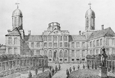 Hospital de Filadelfia, Estados Unidos de América, litografía de Edouard de Montule (1792-1828) de Viaje a América, Italia, Sicilia y Egipto. de Edouard de Montule