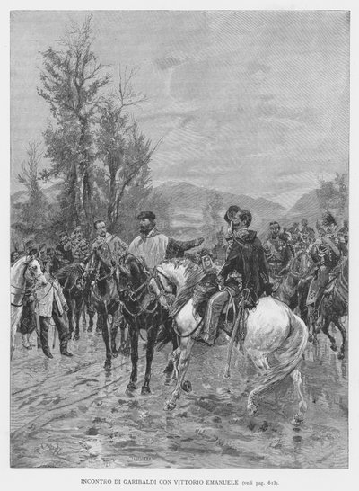Encuentro De Garibaldi Con Víctor Manuel de Edouardo Matania