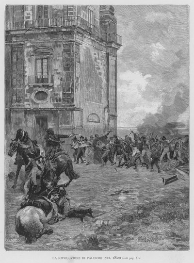 La Revolución de Palermo en 1820 de Edouardo Matania
