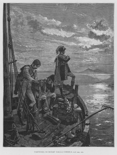 Partenza Di Murat Dalla Corsica (grabado) de Edouardo Matania