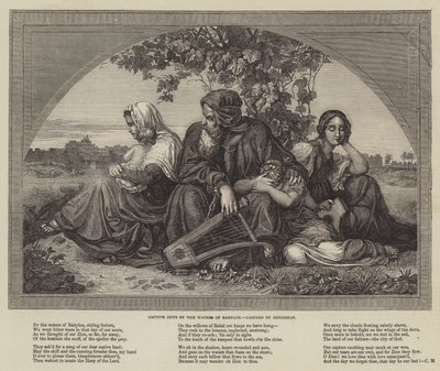 Judíos Cautivos junto a las Aguas de Babilonia de Eduard Bendemann