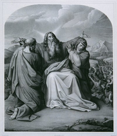 Moisés orando por la victoria de Eduard Friedrich Leybold
