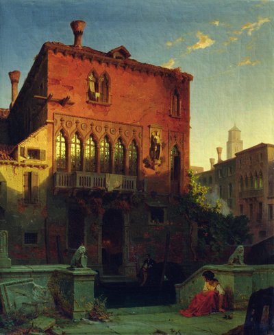 La Casa de Otelo, el Moro en Venecia, 1856 de Eduard Gerhardt