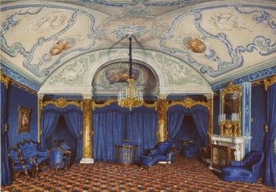 Interiores del Palacio de Invierno. El Cuarto Apartamento Reservado. Un Dormitorio, 1868 de Eduard Hau