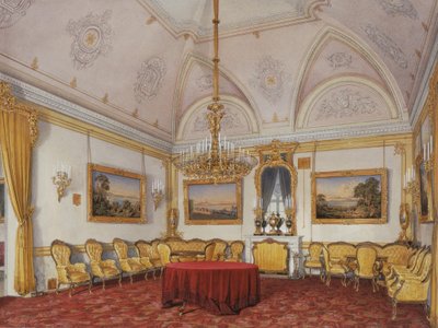 Interiores del Palacio de Invierno. El Tercer Apartamento Reservado. El Salón, 1872 de Eduard Hau