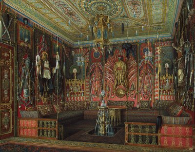 Sala turca en el Palacio de Catalina en Tsarskoye Selo, mediados del siglo XIX de Eduard Hau