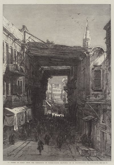 Una calle en El Cairo de Eduard Hildebrandt