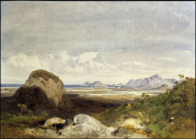 Paisaje costero de Eduard Hildebrandt