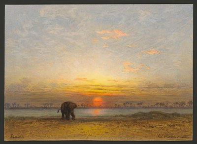 Puesta de sol en Siam de Eduard Hildebrandt