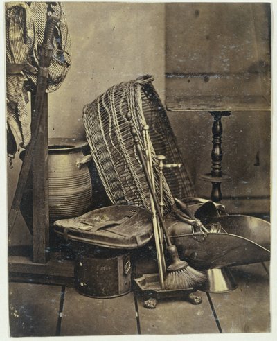 Bodegón con masa, cesta y utensilios de cocina de Eduard Isaac Asser