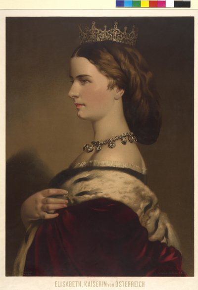 Emperatriz de Austria Isabel (litografía) de Eduard Kaiser
