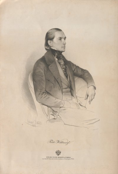 Retrato del Pianista y Compositor Rudolf Heinrich Willmers de Eduard Kaiser
