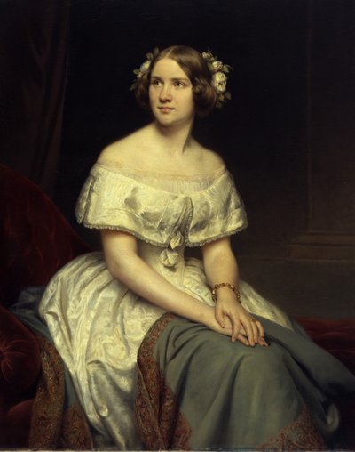 Alemán: Retrato de la cantante Jenny Lind de Eduard Magnus