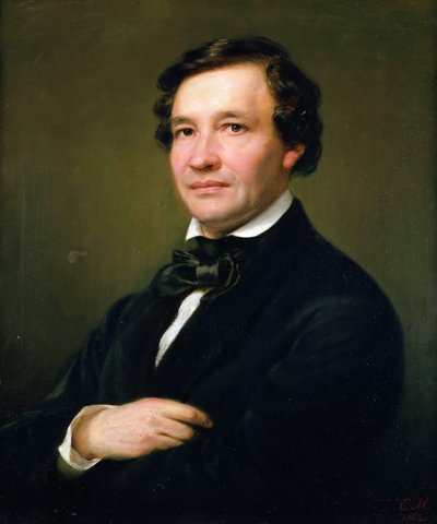 Retrato del pianista y compositor Wilhelm Taubert 1811-1891, 1862 de Eduard Magnus