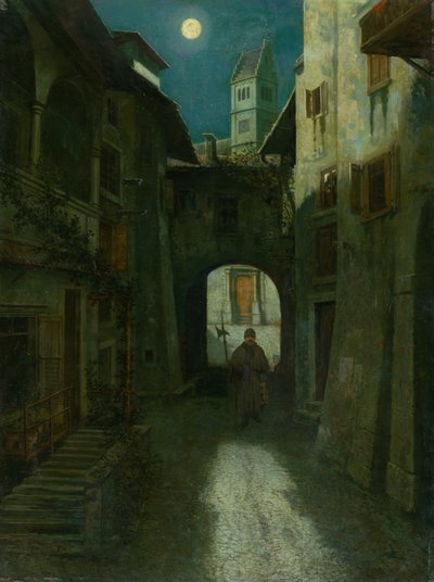 Ronda nocturna en la ciudad vieja, 1880 de Eduard Majsch
