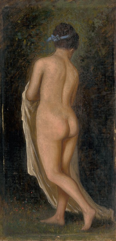 Estudio de un Desnudo Femenino de Pie de Eduard Majsch