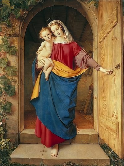 Madonna en la puerta del taller de Eduard Steinbruck