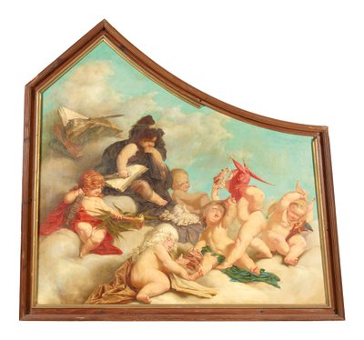 Parte de una pintura del techo (alegorías de putti) de Eduard Theodor Ritter von Grützner