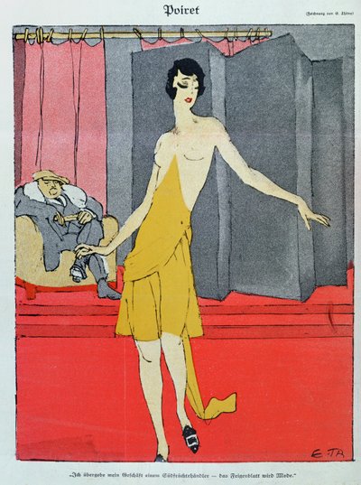 En el Couturier, un modelo con Paul Poiret (1879-1944) de 