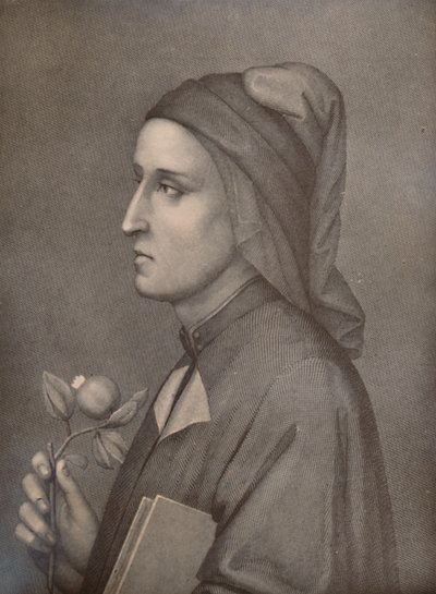 Dante Alighieri, poeta italiano, siglo XIX de Eduardo Chiossone