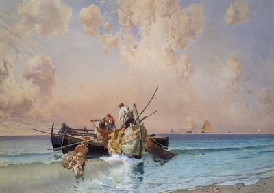 De vuelta de la pesca, por Eduardo Dalbono (1841-1915) de Eduardo Dalbono