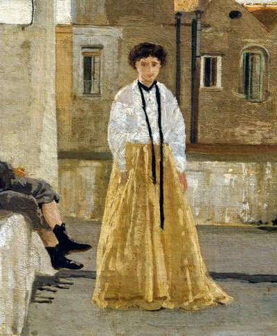 La terraza, por Edoardo Dalbono (detalle) de Eduardo Dalbono