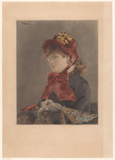 Mujer joven con abanico de Eduardo Tofano