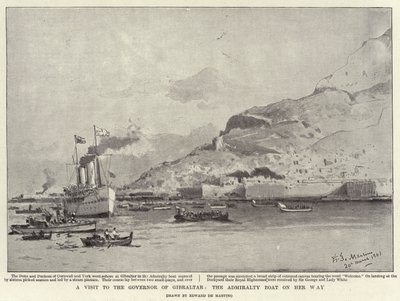 Una Visita al Gobernador de Gibraltar, el Barco del Almirantazgo en su Camino de Eduardo de Martino