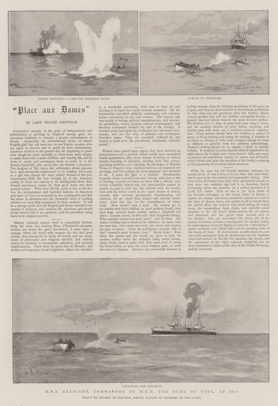 HMS Crescent, comandado por SAR el Duque de York, en el mar de Eduardo de Martino