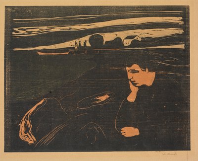 Tarde. En la playa (Melancolía) de Edvard Munch