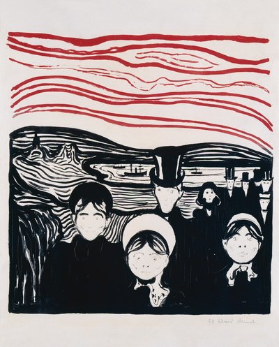 sensación de miedo de Edvard Munch