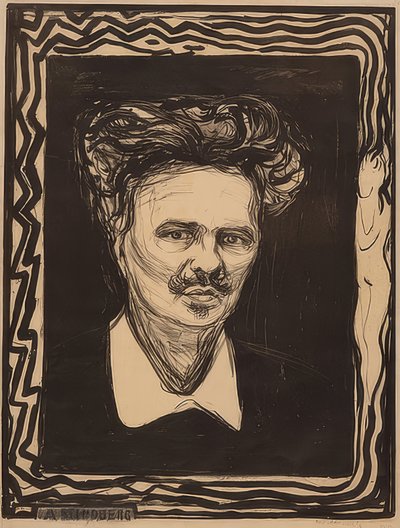 August Strindberg. 1896 de Edvard Munch