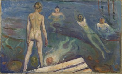 Bañistas (óleo sobre lienzo) de Edvard Munch