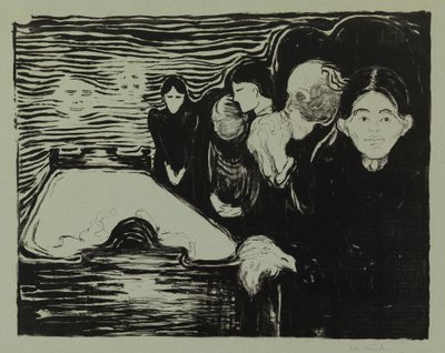 Junto al lecho de muerte de Edvard Munch