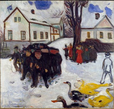 Niños y gansos de Edvard Munch
