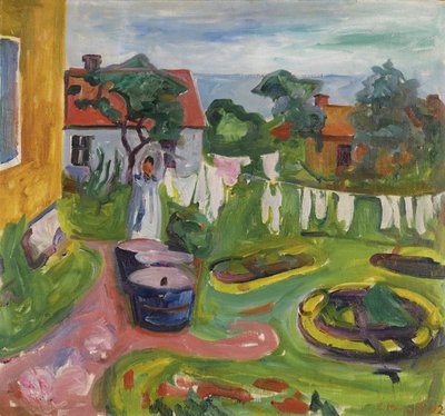 Ropa en una Línea en Asgardstrand, 1902 de Edvard Munch
