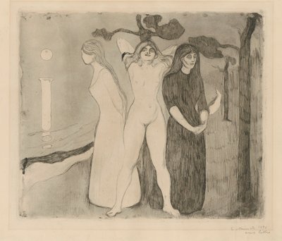 La Mujer II (Esfinge; la mujer en tres etapas) de Edvard Munch