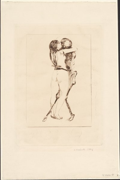 La muerte y la mujer de Edvard Munch