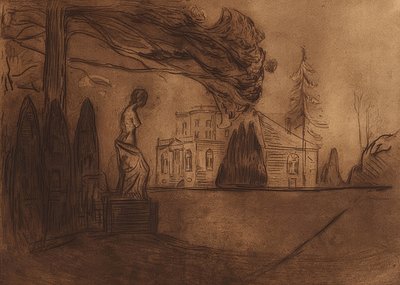 El jardín de noche. 1902 de Edvard Munch
