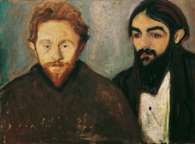 El pintor Paul Herrmann y el médico Paul Contard de Edvard Munch