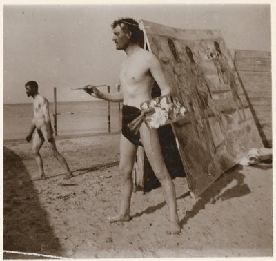Edvard Munch en la playa de Warnemünde de Edvard Munch