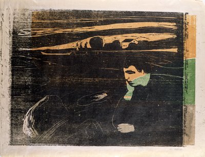 Tarde, Melancolía: En la playa de Edvard Munch