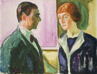 Despedida (Doble retrato de Hugo y Kathe Perls), c.1912 de Edvard Munch