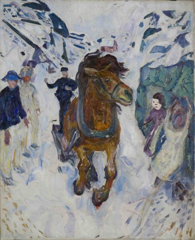 Caballo galopando de Edvard Munch